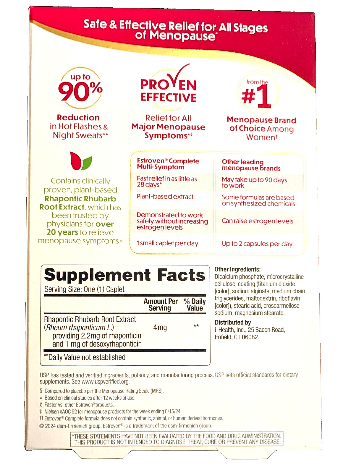 Estroven Complete Multi-Symptom Menopause Relief 84 Caplets EXP 07/2024