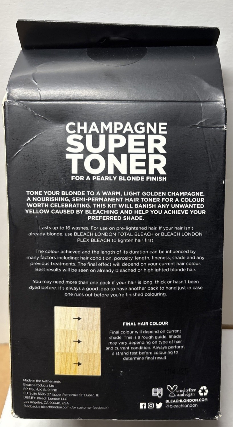 Bleach London champagne toner pearly blonde hair color new sealed Netherlands