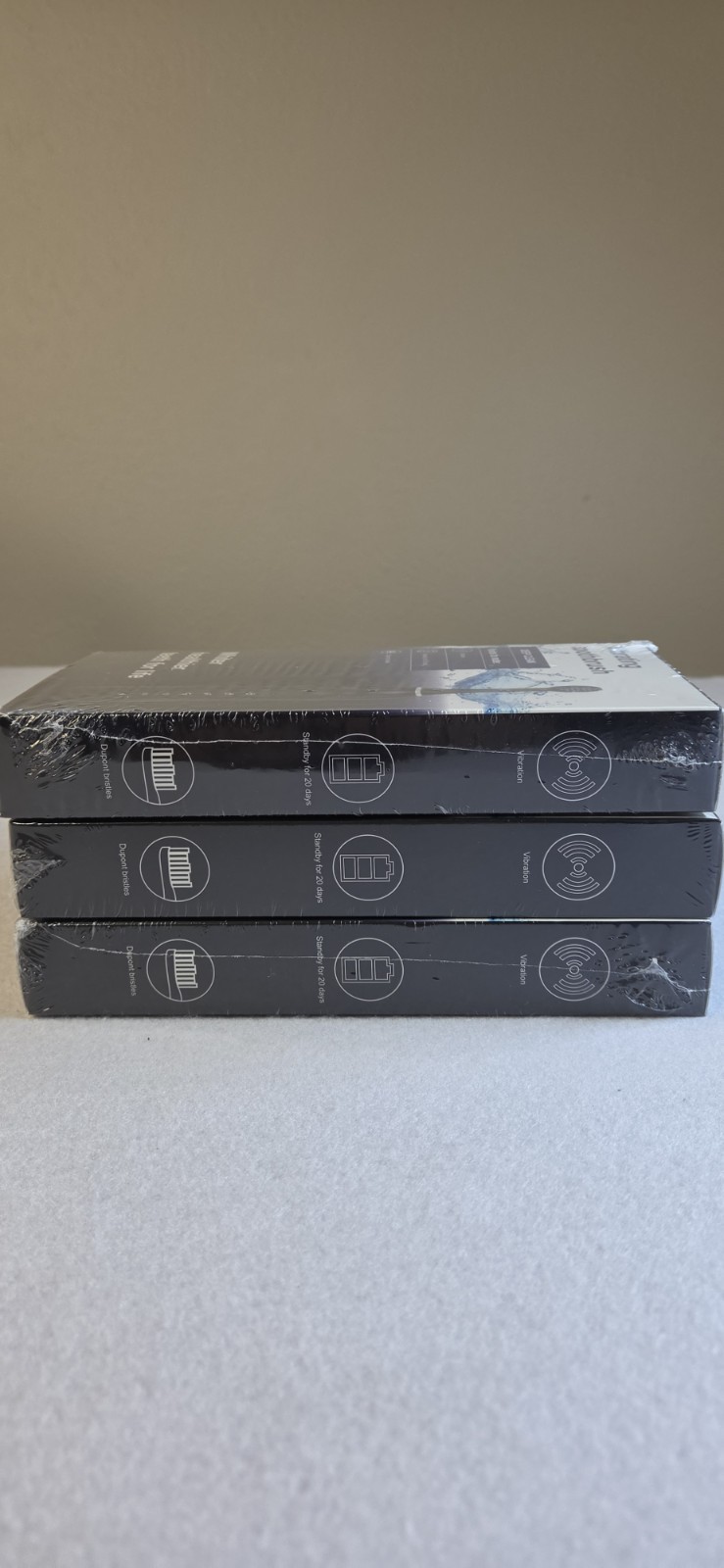 Lot Of 3 Vibrating Electric Toothbrush Deep Clean Set, Black White Pink