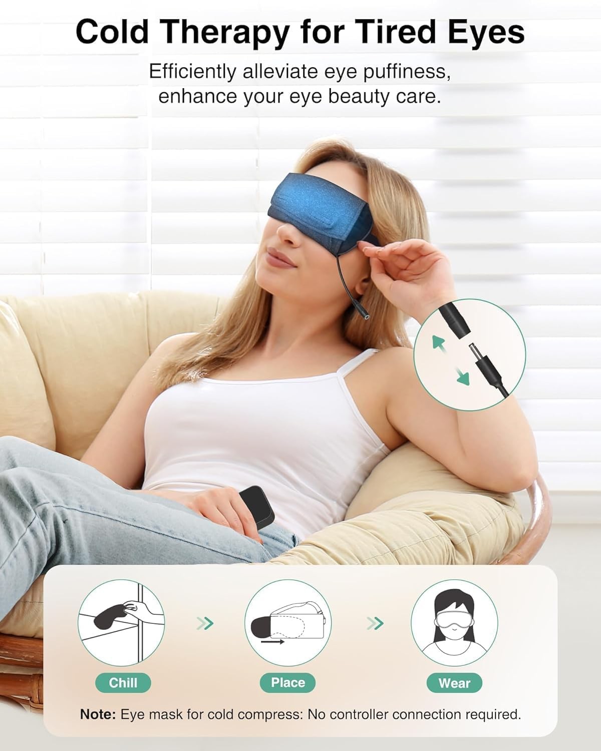 Medcursor Heated Eye Mask – Rechargeable Electric Eye Mask For Dry Eyes 2500