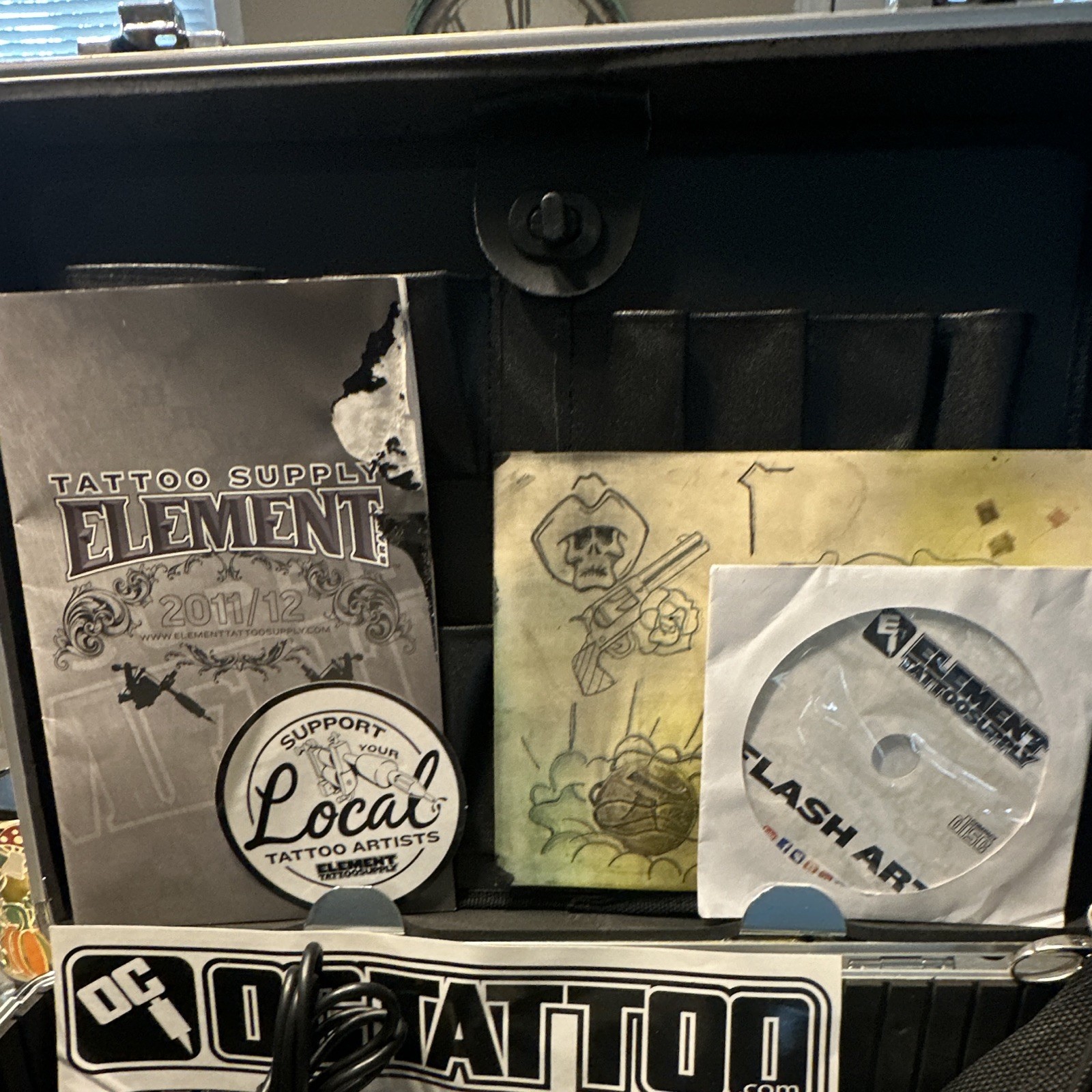 Element Tattoo Supply Adjustable Tattoo Kit w/ Case, Power Supply, Ink TPN-020