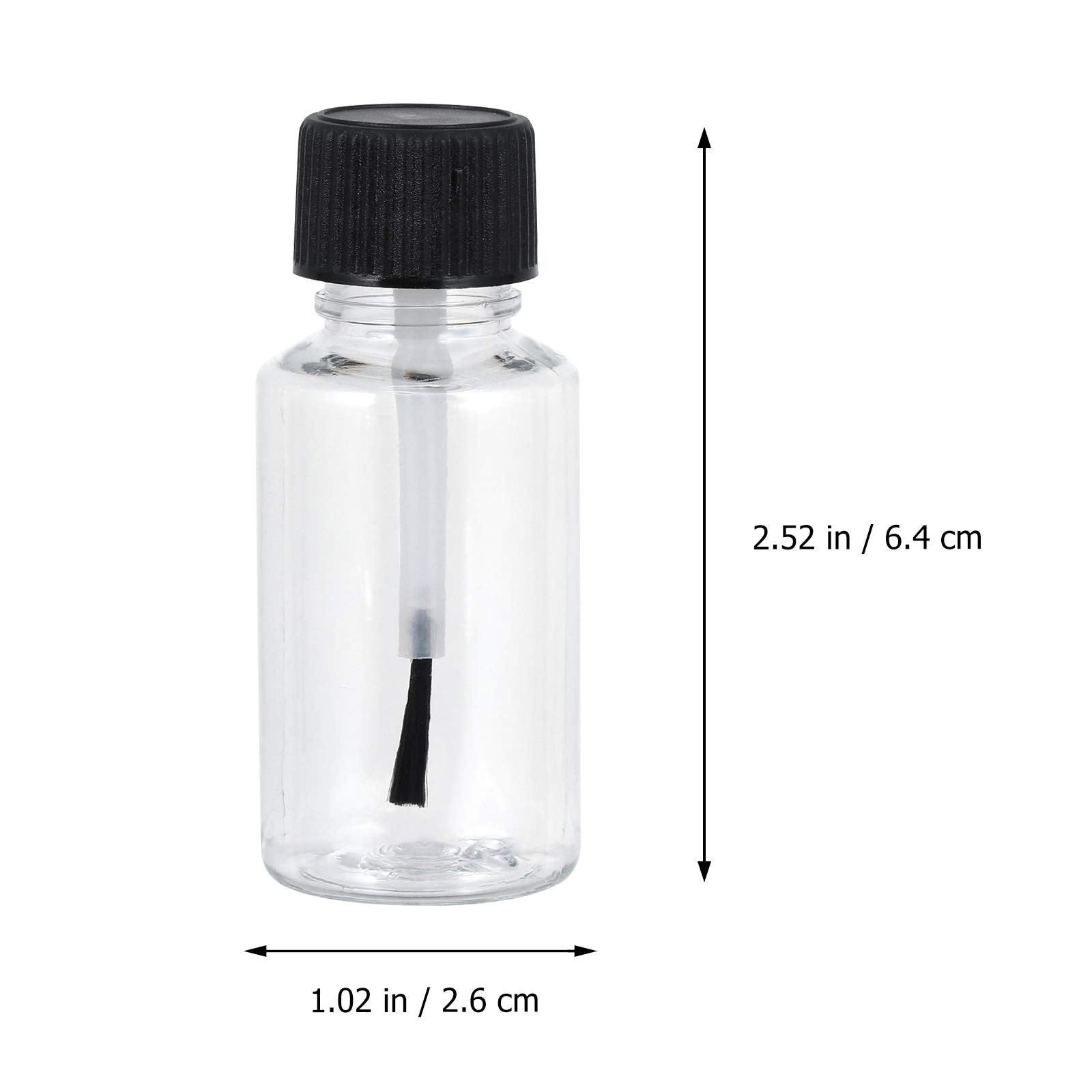 4 Pcs Clear 20ml Empty Refillable Nail Polish Bottles Transparent Glass Nail …
