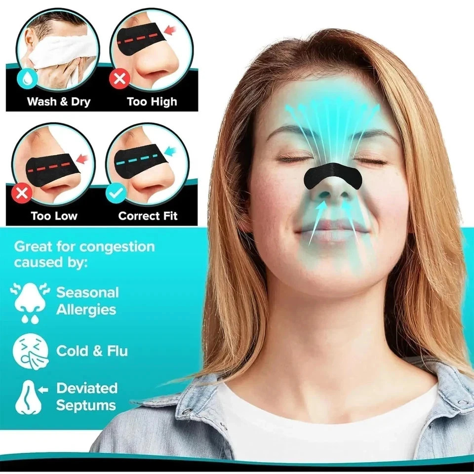Extra Strength Nasal Strips (30 Pack) – Congestion & Snoring Relief!