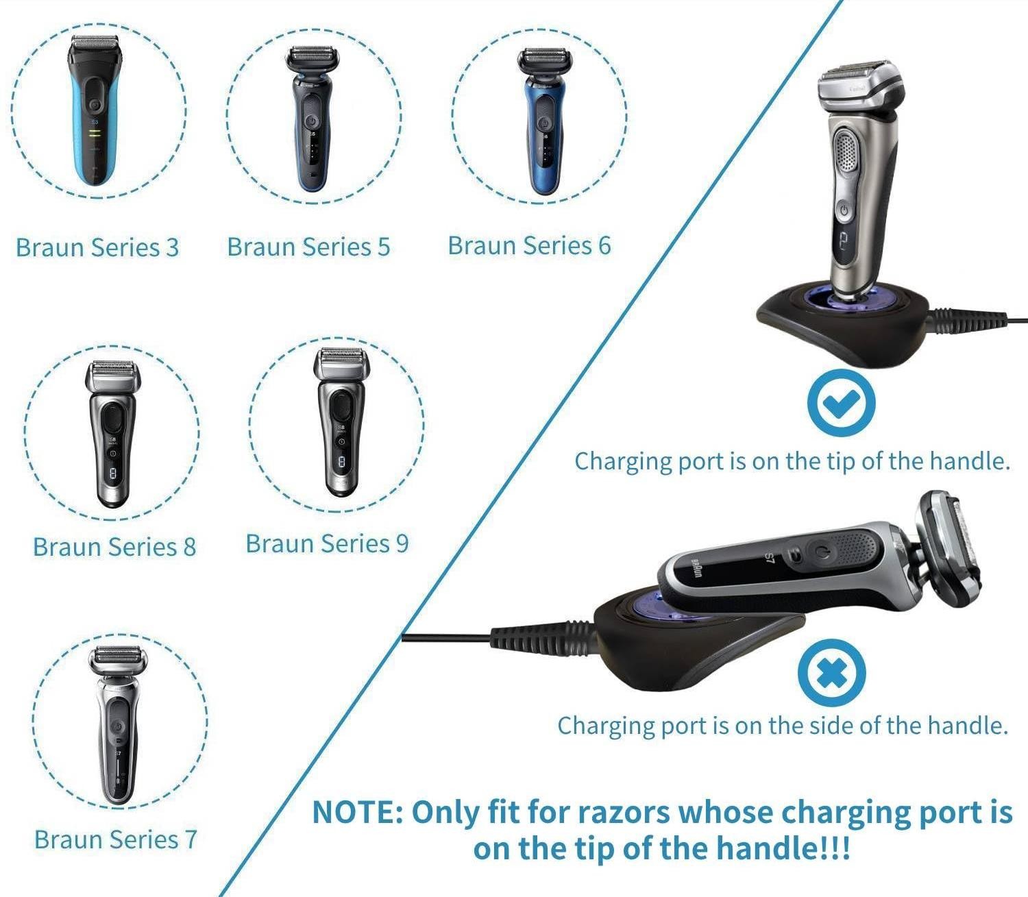 Adapter + Charging Stand for Braun Series 7 720 730 740s-6 740s-7 760cc