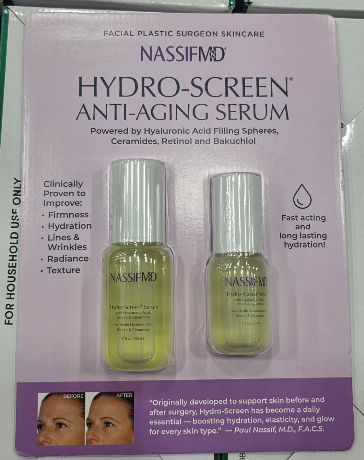 NassifMD Hydro-Screen Anti-Aging Serum 2 Bottles – 2 Oz And 1.0 Oz