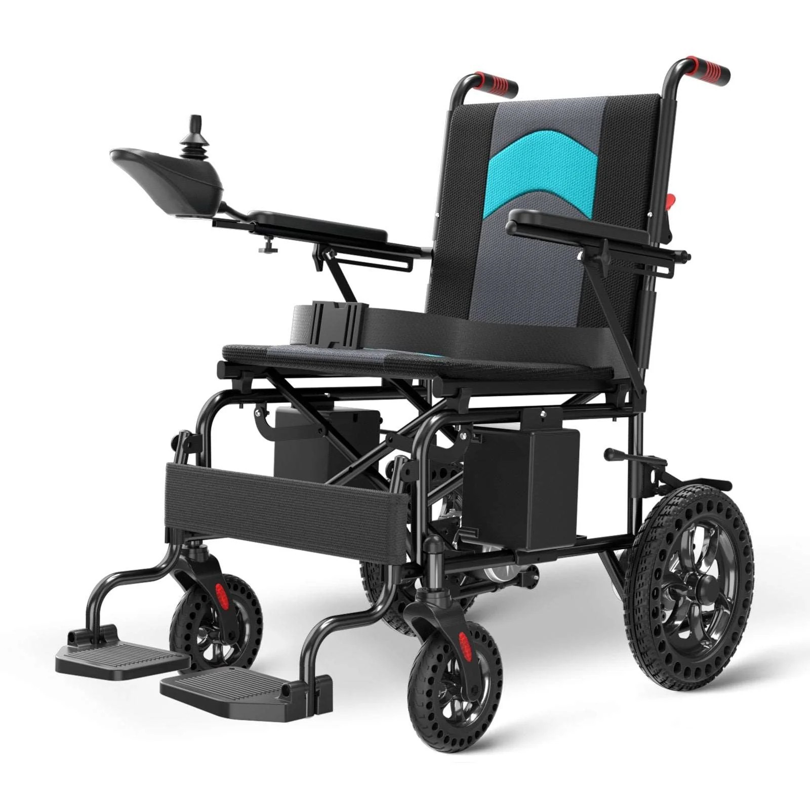 Kerdom Portable Folding Electric Wheelchair Blue
