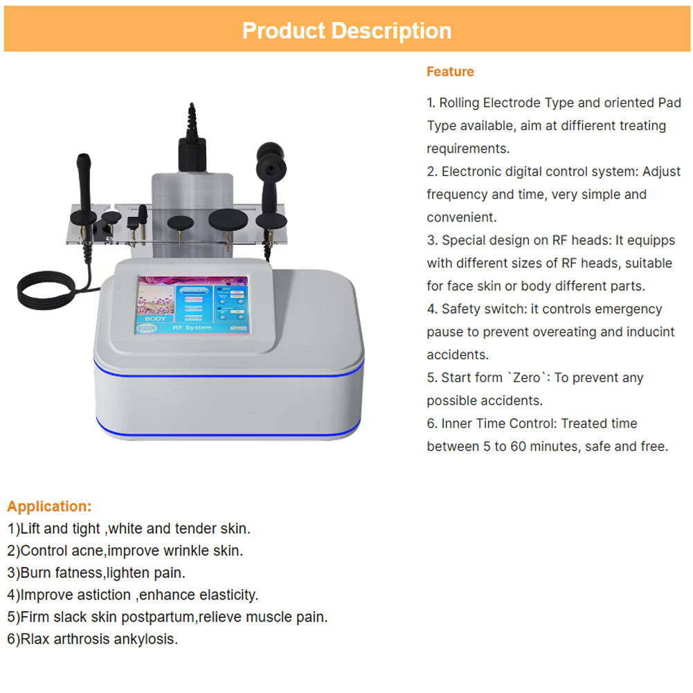 110V Deep Heating Body Care Monopolar Rf CET RET Diathermy Machine 448K
