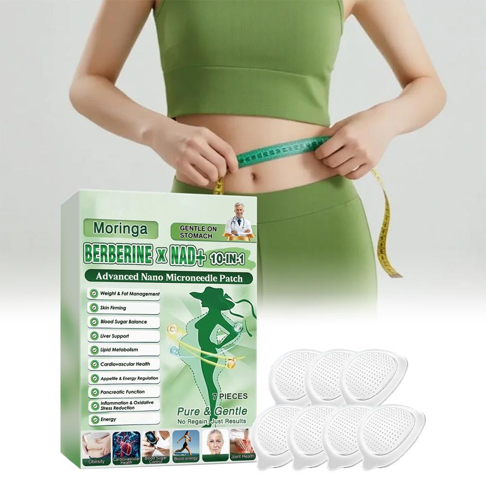 3PACK Moringa Berberine 10-in-1 Premium Nano Microneedle Patches 7Pcs/Box Lates