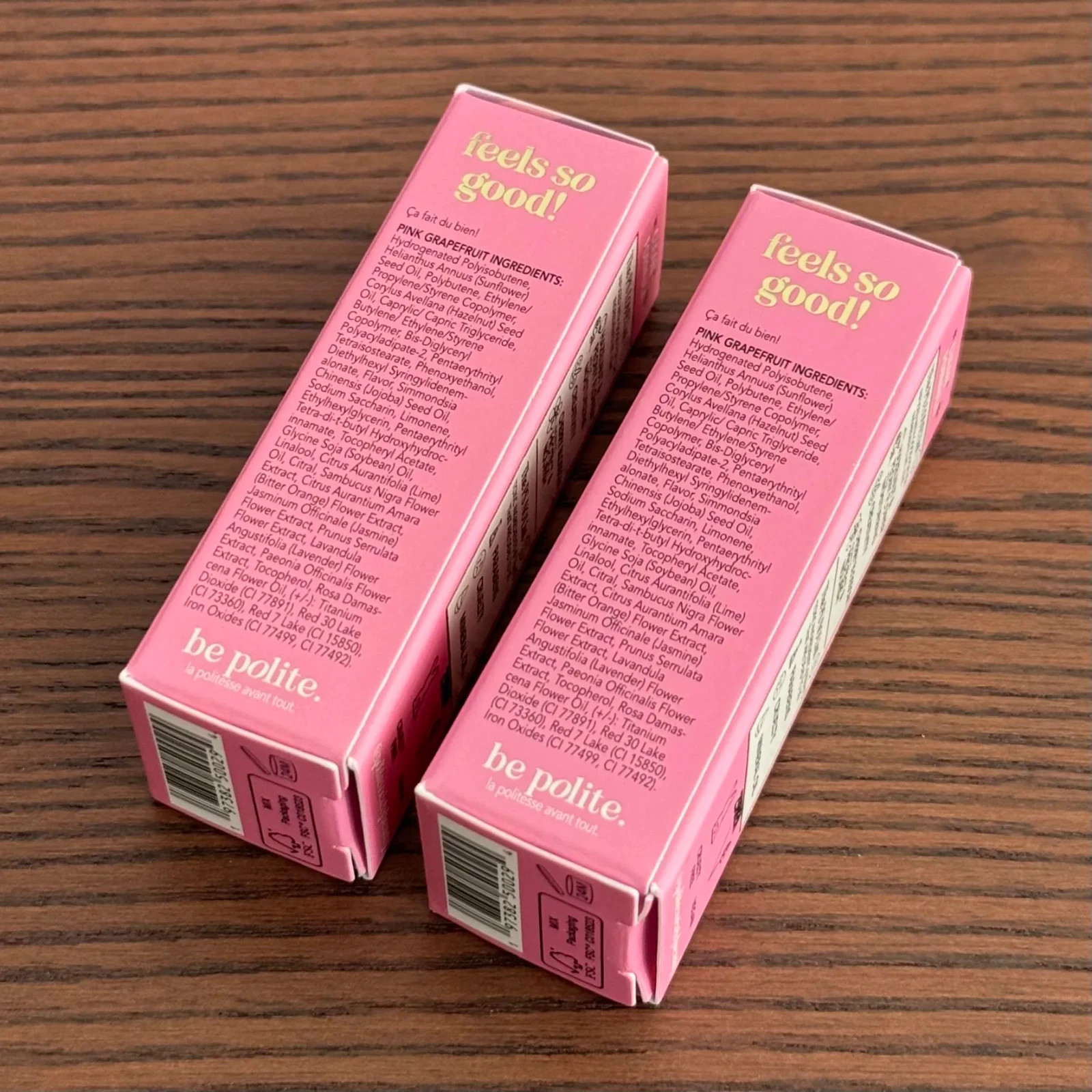 x2 Polite Society – Polite Pout, Glossy Lip Balm, Sample Size, 0.16 oz/5 g