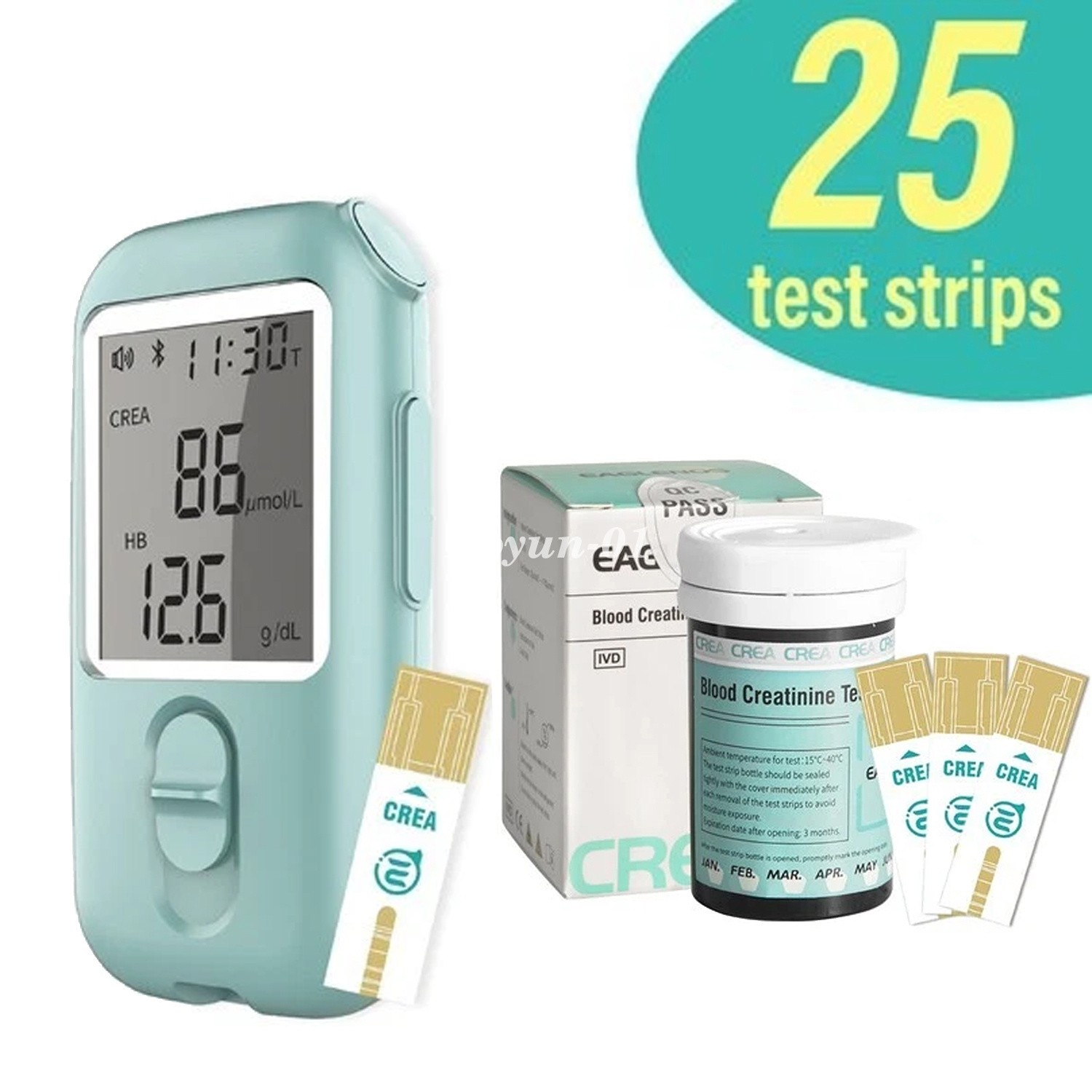 5-in-1 Multifunctional Blood Creatinine Meter with 25pcs Creatinine Test Strips