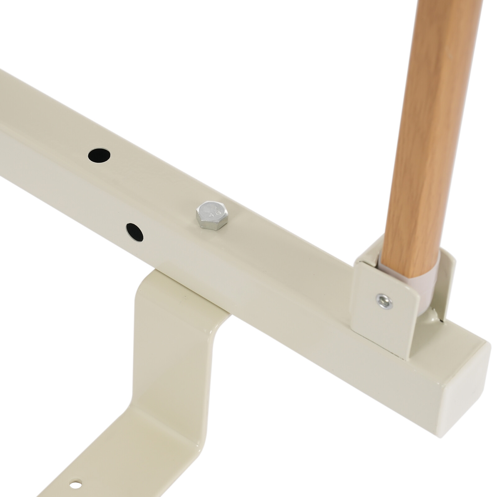Foldable Bed Rail Aluminum Woodgrain 90 × 40 cm Fits 5-30 cm Mattresses