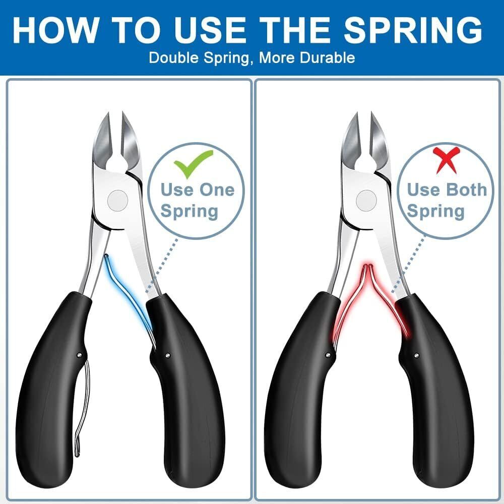 Toenail Clippers Seniors Nail Clippers Fit Thick Ingrown Nails Heavy Duty Toe US