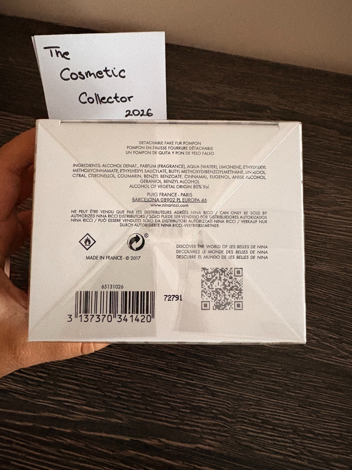 Pre-Launch Batch 2017 Nina Ricci Les Monstres Luna 80 ml Batch Code: 72791