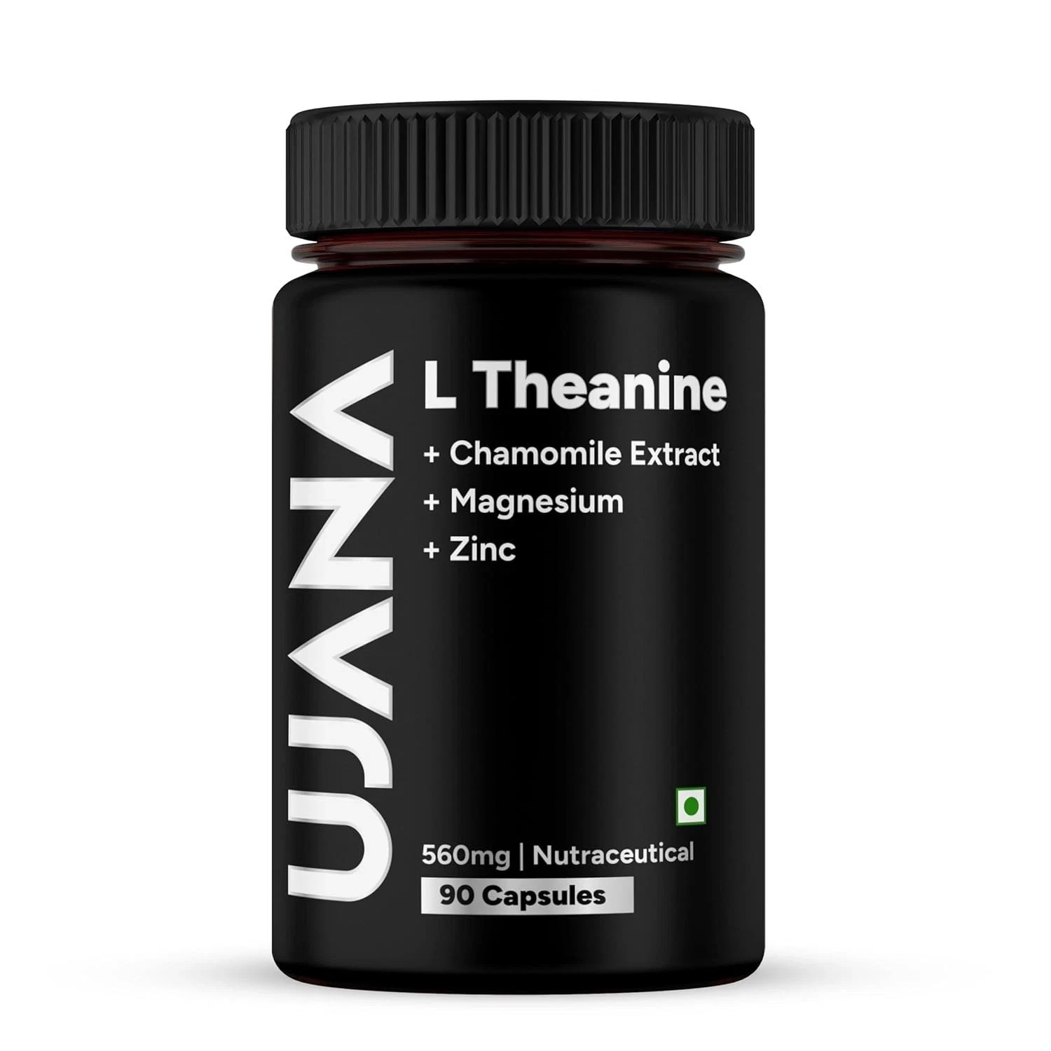 UJANA L-Theanine with Chamomile Extract, Magnesium & Zinc – 560 mg Formula – 90N