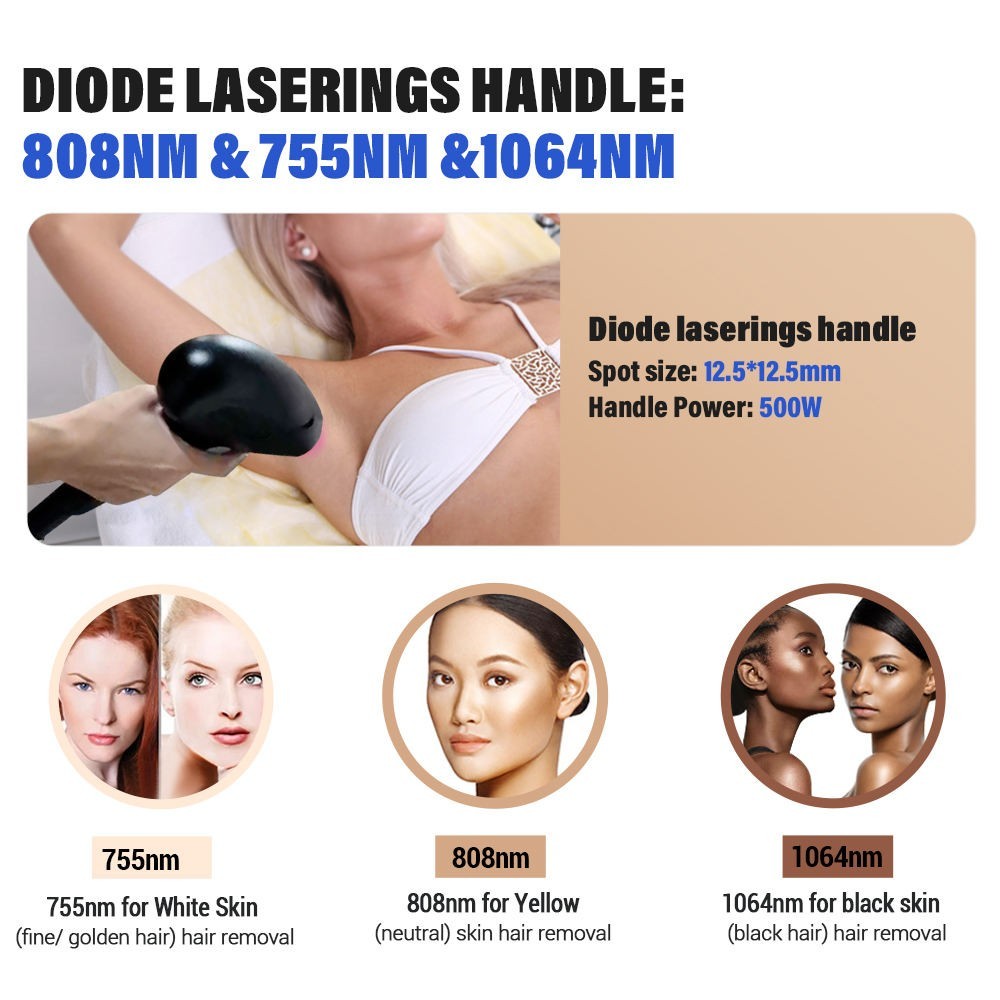 2IN1 755nm 808nm 1064nm Diode Laser Hair Removal Pico Tattoo ND YAG Machine