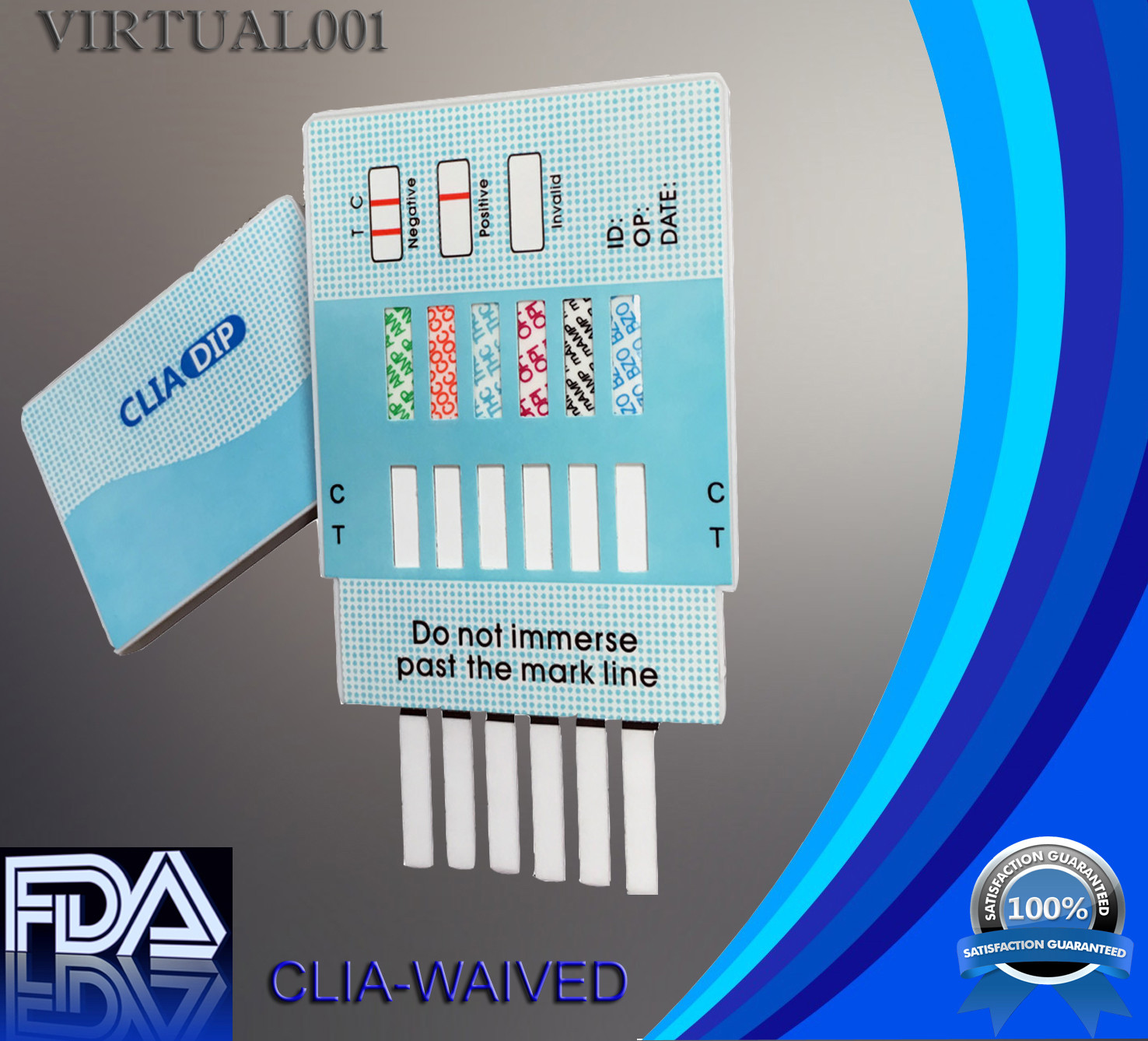 (5 Pack) 6 Panel Urine Multi-Drug Test Kit FDA Free Shipping