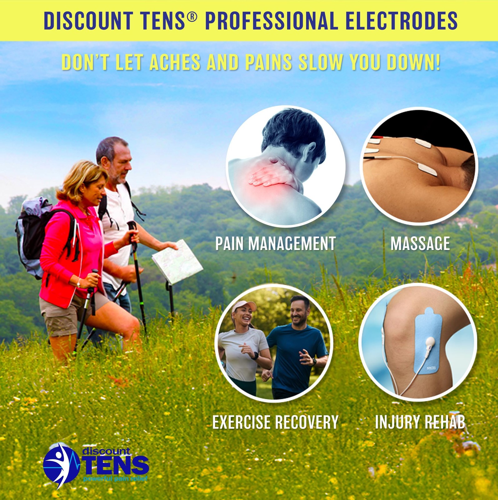 Discount TENS – Superior Performance Gel Electrodes Compatible with Omron TENS