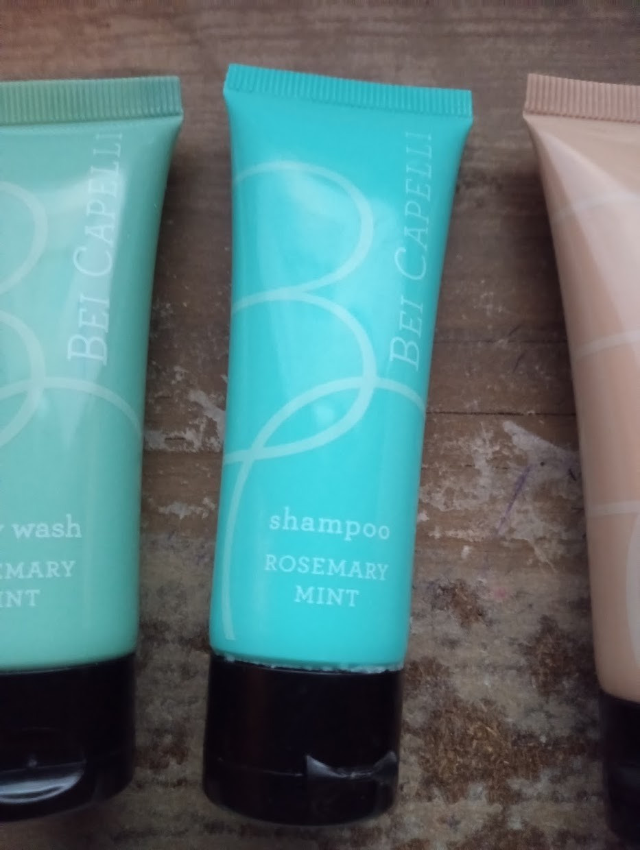 (Lot of 4) BEI CAPELLI Body Bar/Body Wash/Shampoo and Conditioner – Travel SZ