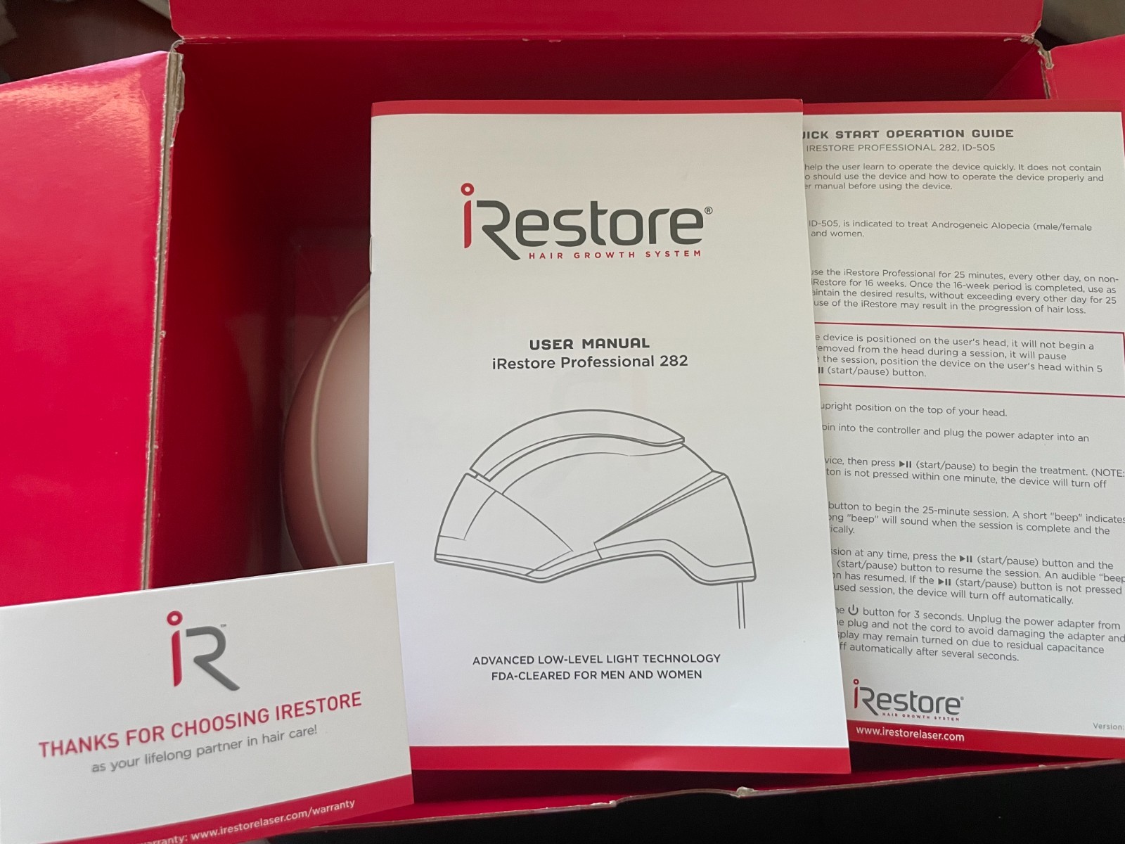 iRestore Professional 282 Laser Hair Growth System (PRE-OWNED)