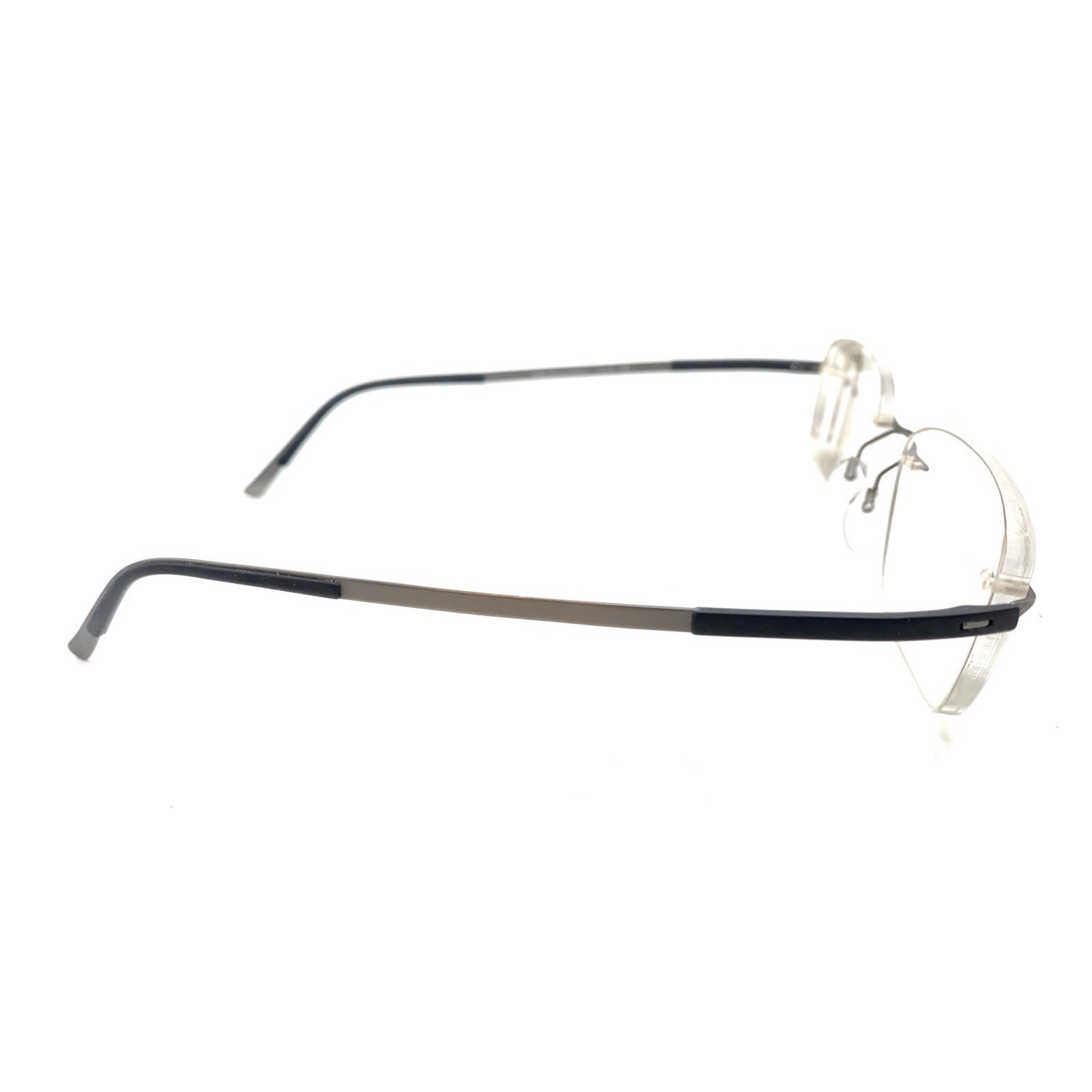 Silhouette 5409 60 6063 Titanium Gray Black Rimless Eyeglasses Frames 53-19 150