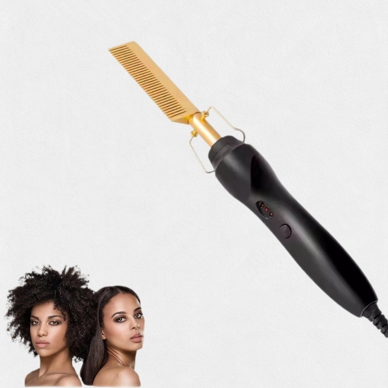 Professional Portable Electric Hair Straightener Ceramic Hot Comb Straightener