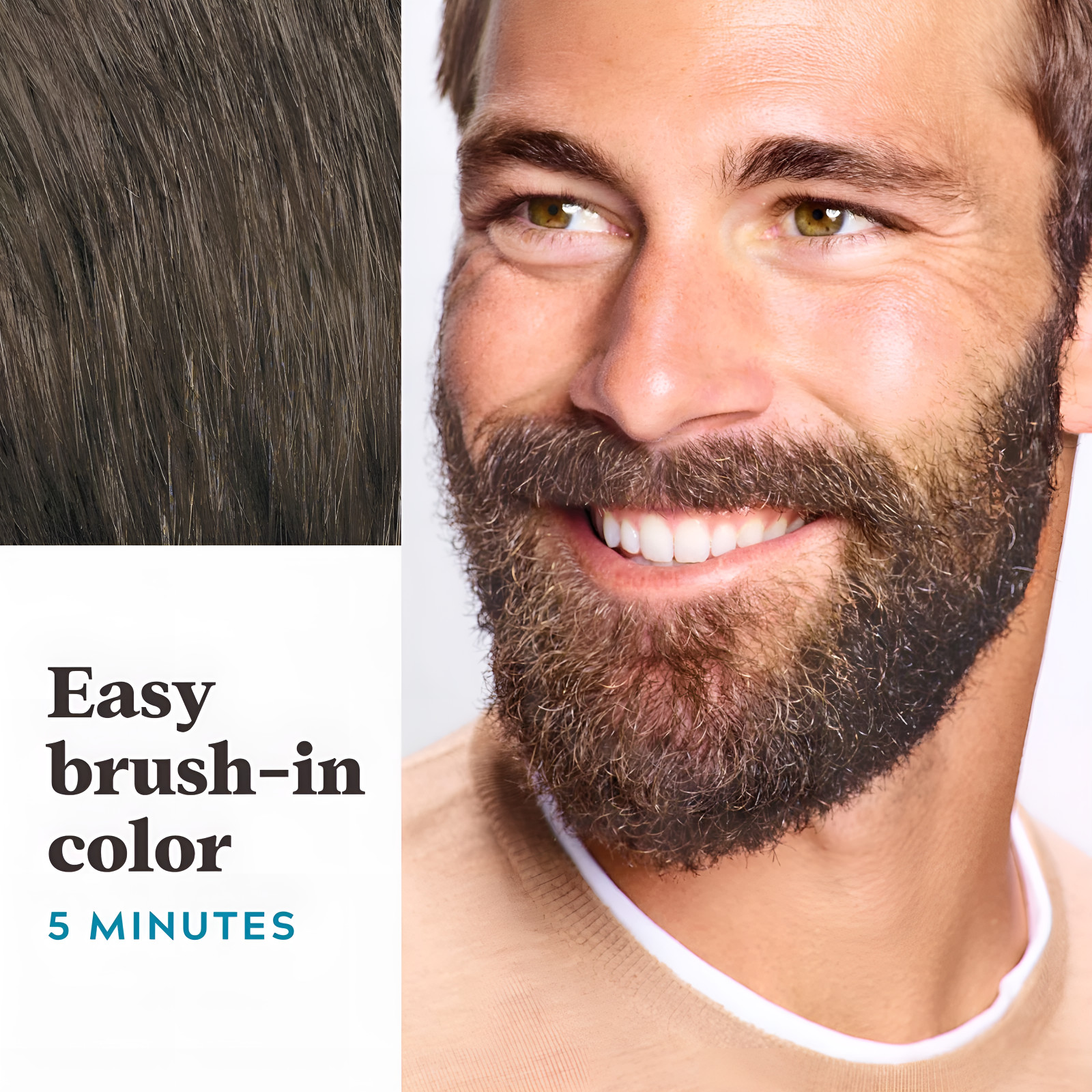 Just For Men Mustache Beard Color Medium Dark Brown 14g Gray Coverage Hair Dye