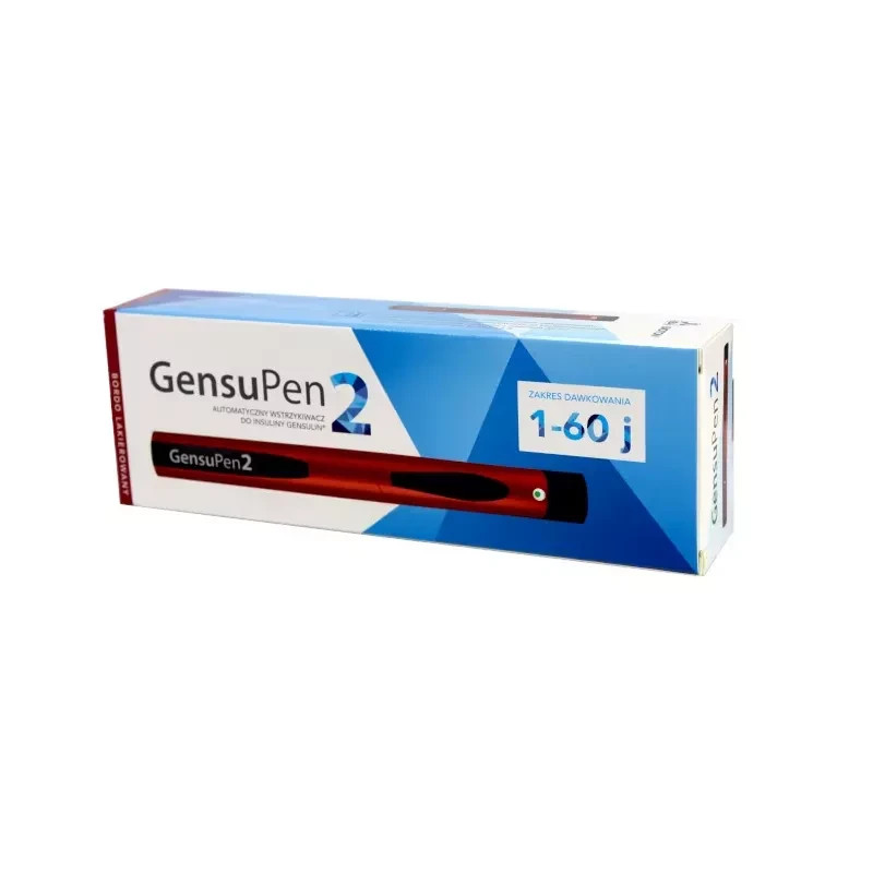 GensuPen 2 Red Automatic Injection Pen Reusable 3mL Cartridge New
