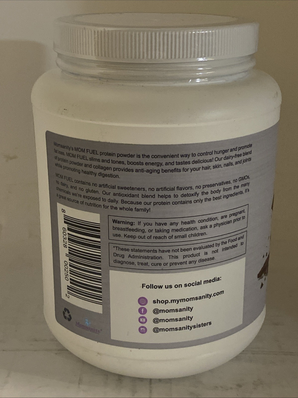 Momsanity Dairy-Free Meal Replacement Protein Powder Dutch Chocolate 07/26