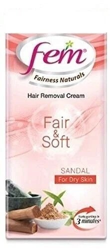 Fem Fairness Naturals Hair Removal Cream Fair and Soft For Dry Skin 40g