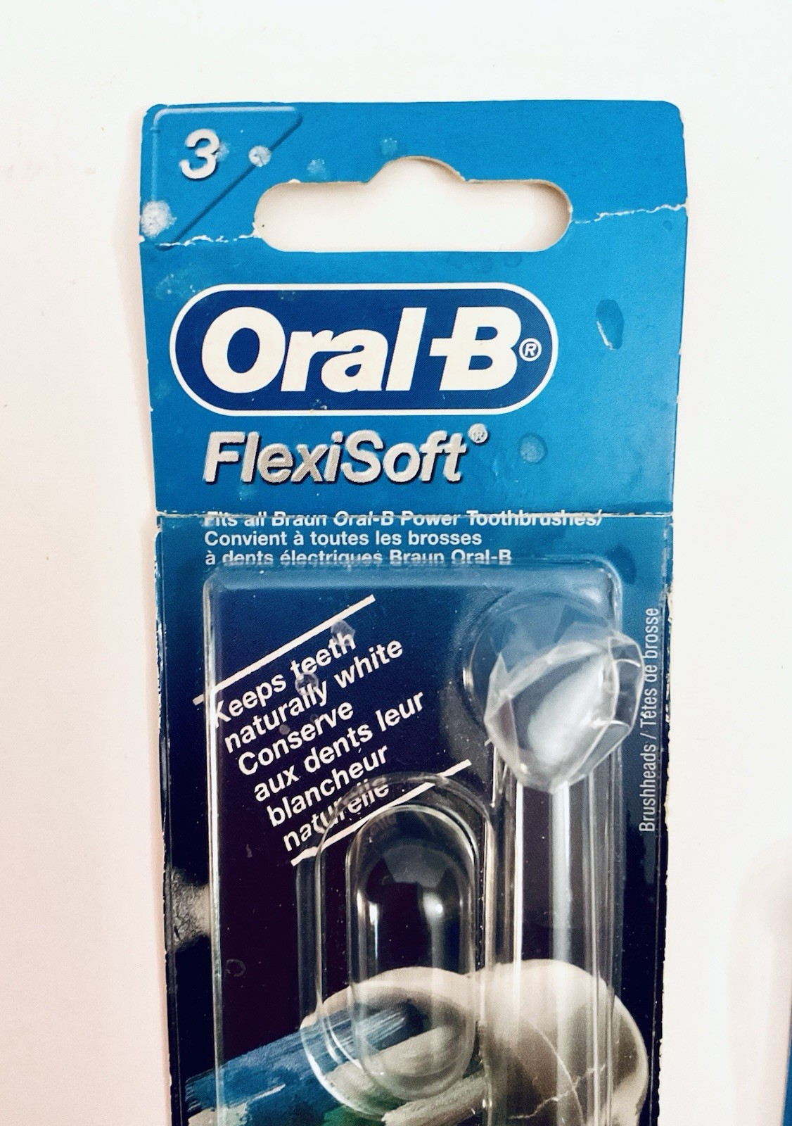 ORAL-B FLEXISOFT REPLACEMENT BRUSH HEADS #EB17-3 FOR POWER TOOTHBRUSH LOT OF 3