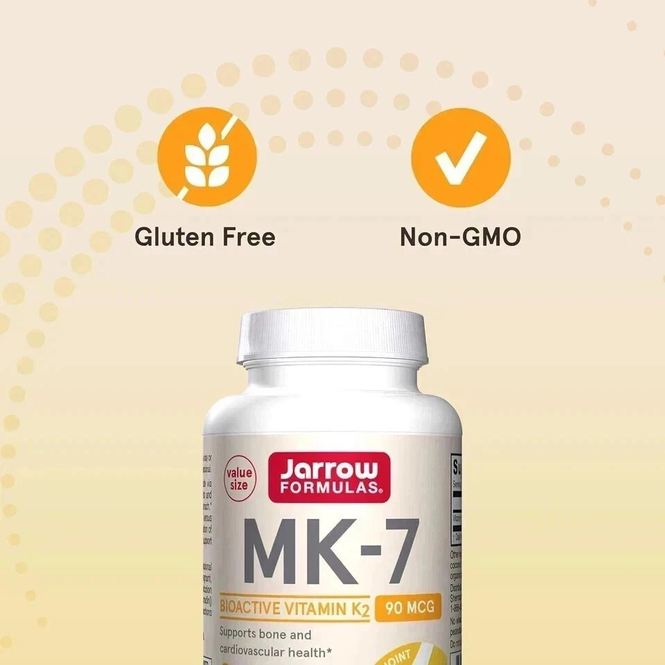 Jarrow MK-7 Vitamin K2 90mcg 120 Softgels Bone & Heart Health 120-count
