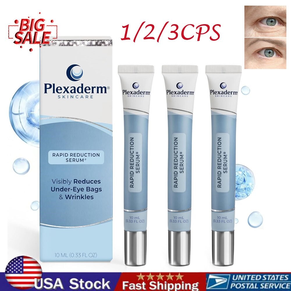 1-3X Plexaderm Rapid Reduction Eye Serum,Visibly Reduces Under-Eye Bags,Wrinkles