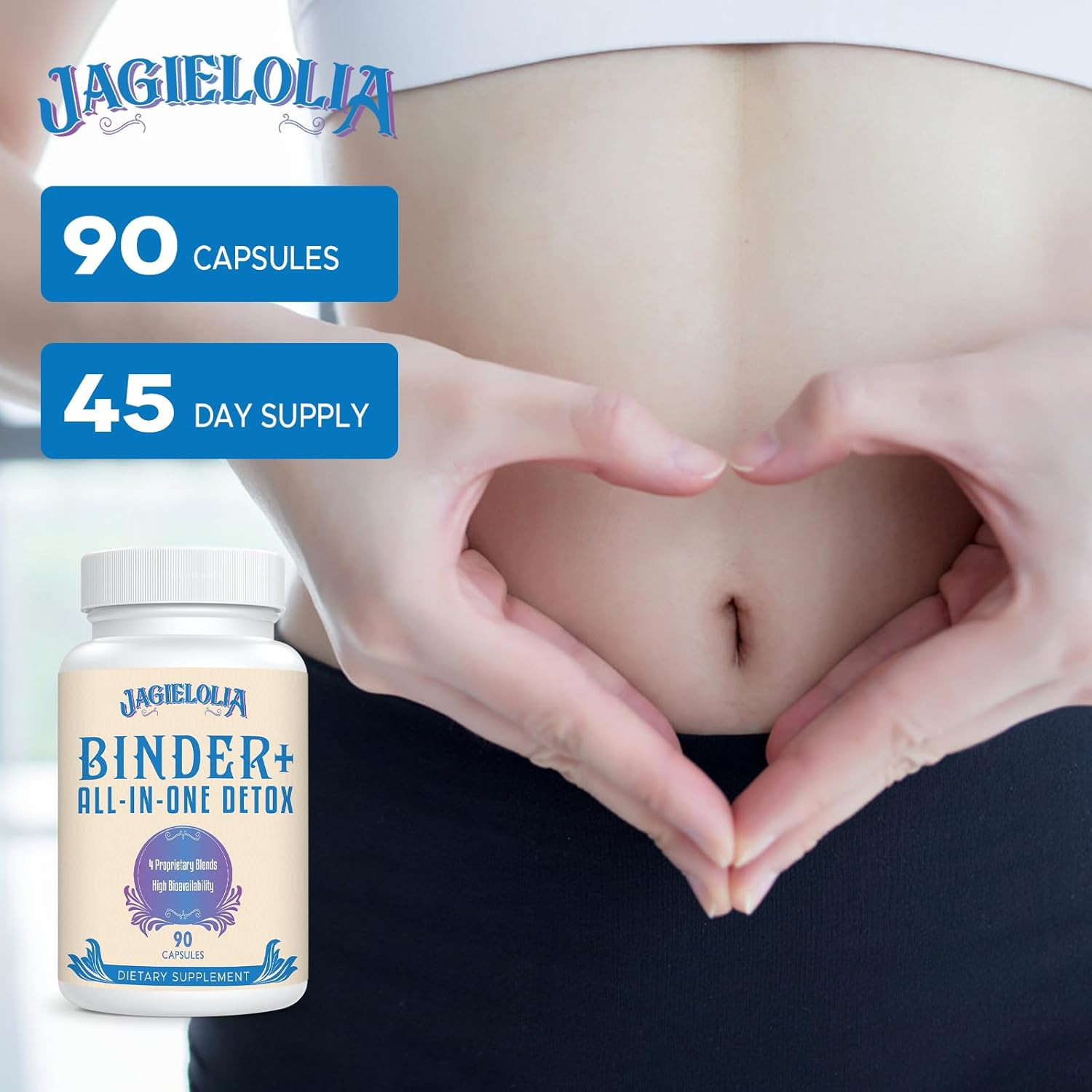 All-In-One Detox Binder Supplement 1500 MG – High Bioavailability, Liver Gut Det