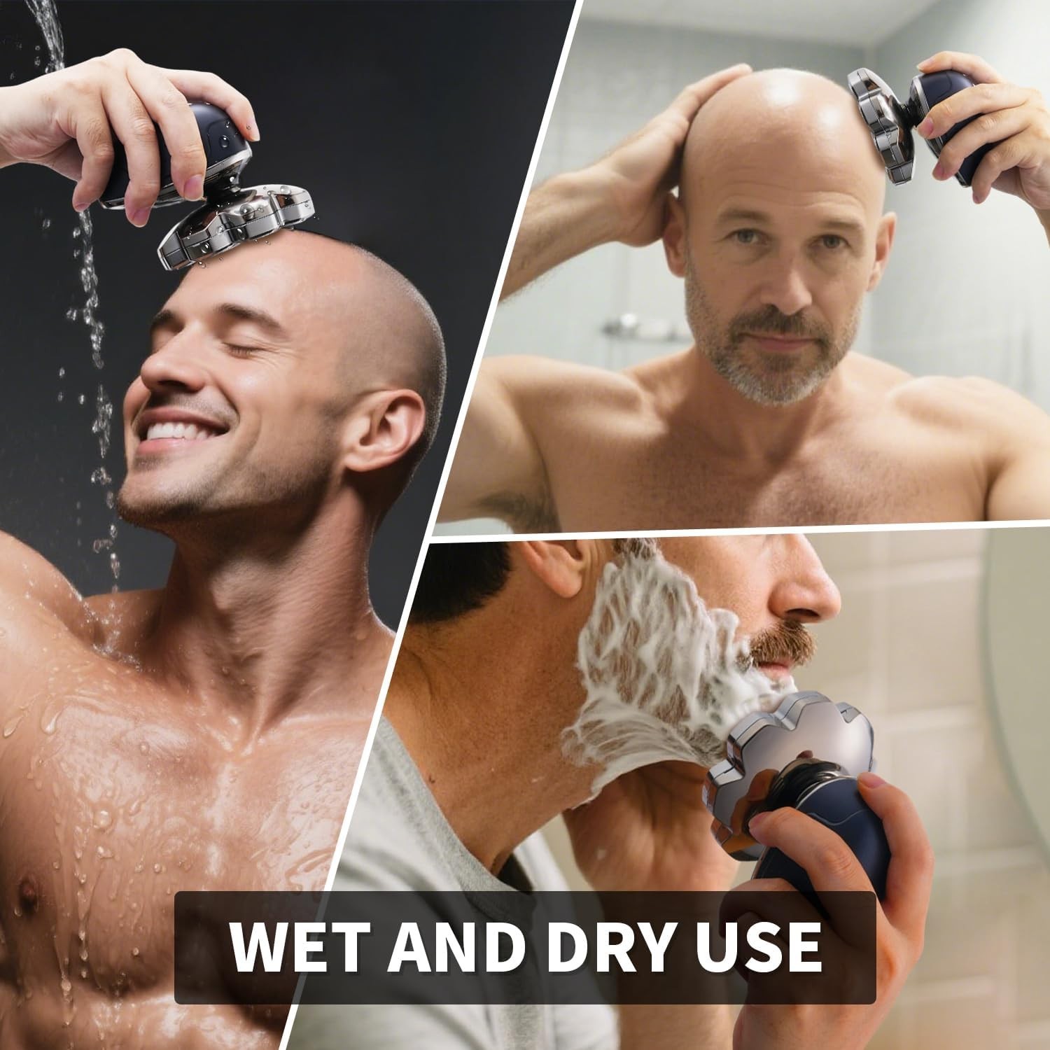 9D Head Shavers for Bald Men, 5-in-1 Electric Razor bawldy 9.0 Ultra Groomie …