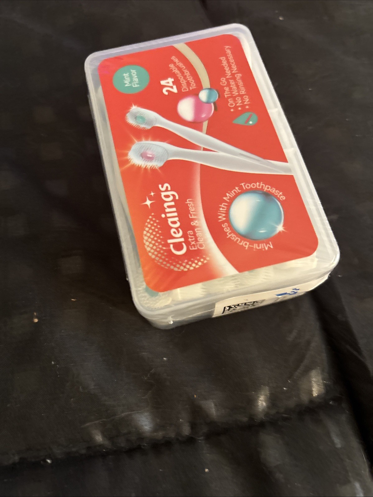 Mini Brushes-Disposable Toothbrushes with Cleaning Beads Toothpaste 24 Each Box