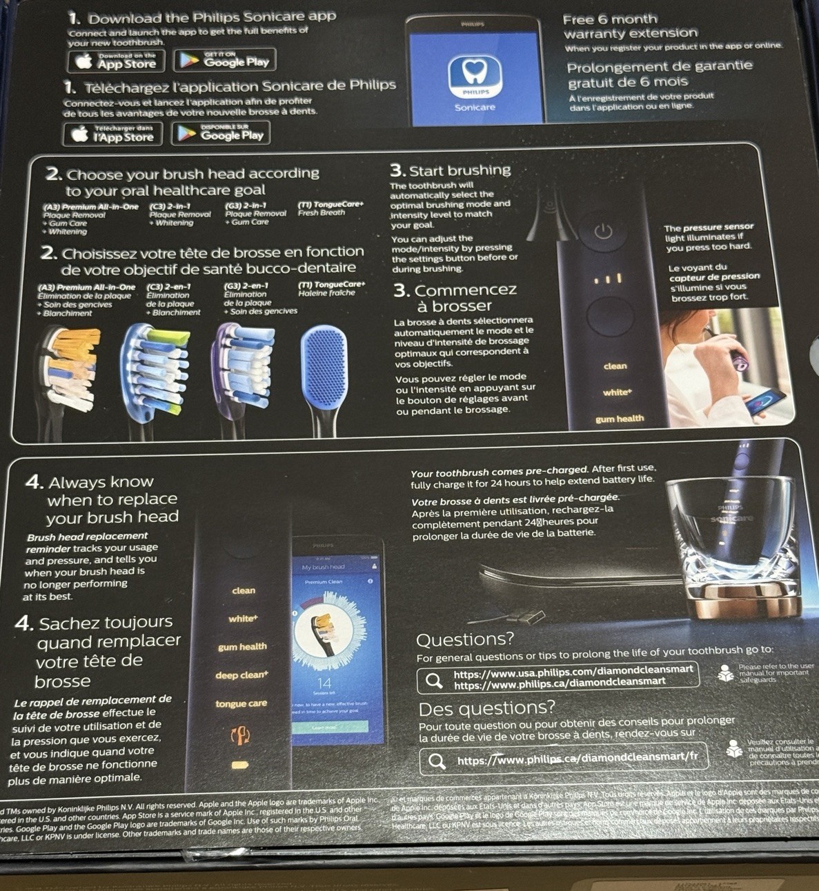 Philips Sonicare DiamondClean Smart 9700 Electric Toothbrush, Sonic Toothbrush R