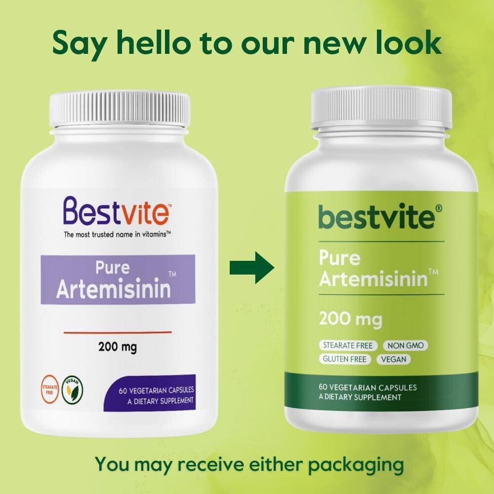 Bestvite Artemisinin 200mg (60 Vegetarian Capsules)-No Stearates- No Flow Agents