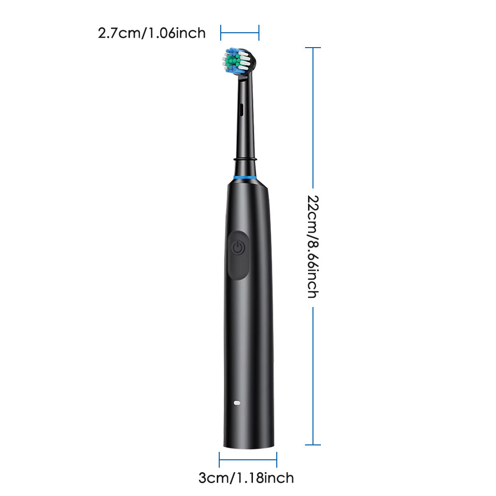 Pro Rotating Electric Toothbrush Rechargeable With 4 Brush Heads 5 Modes Timer