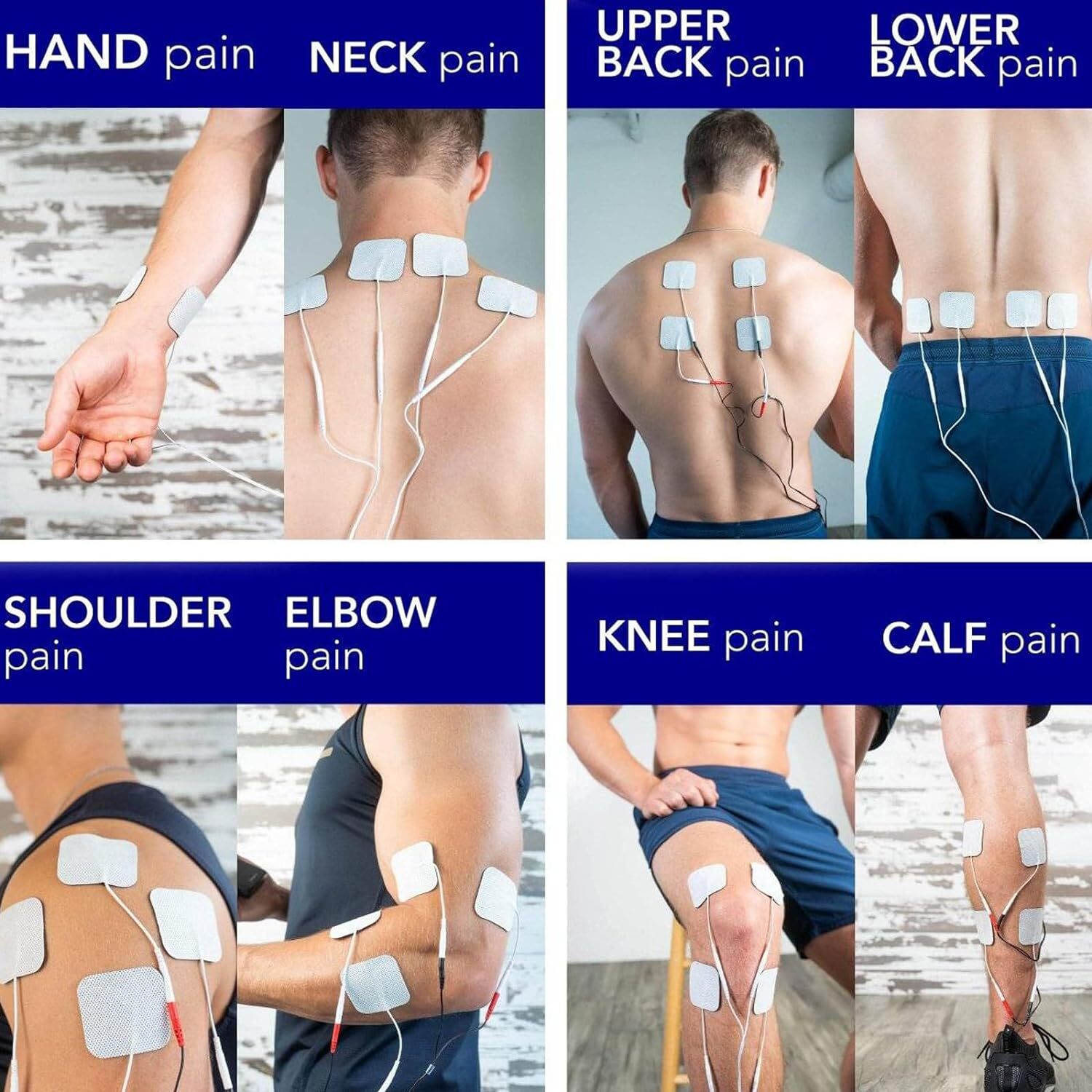 40 TENS Electrode Pads EMS Replacement Unit 7000 3000 2×2 Muscle Stimulator BULK