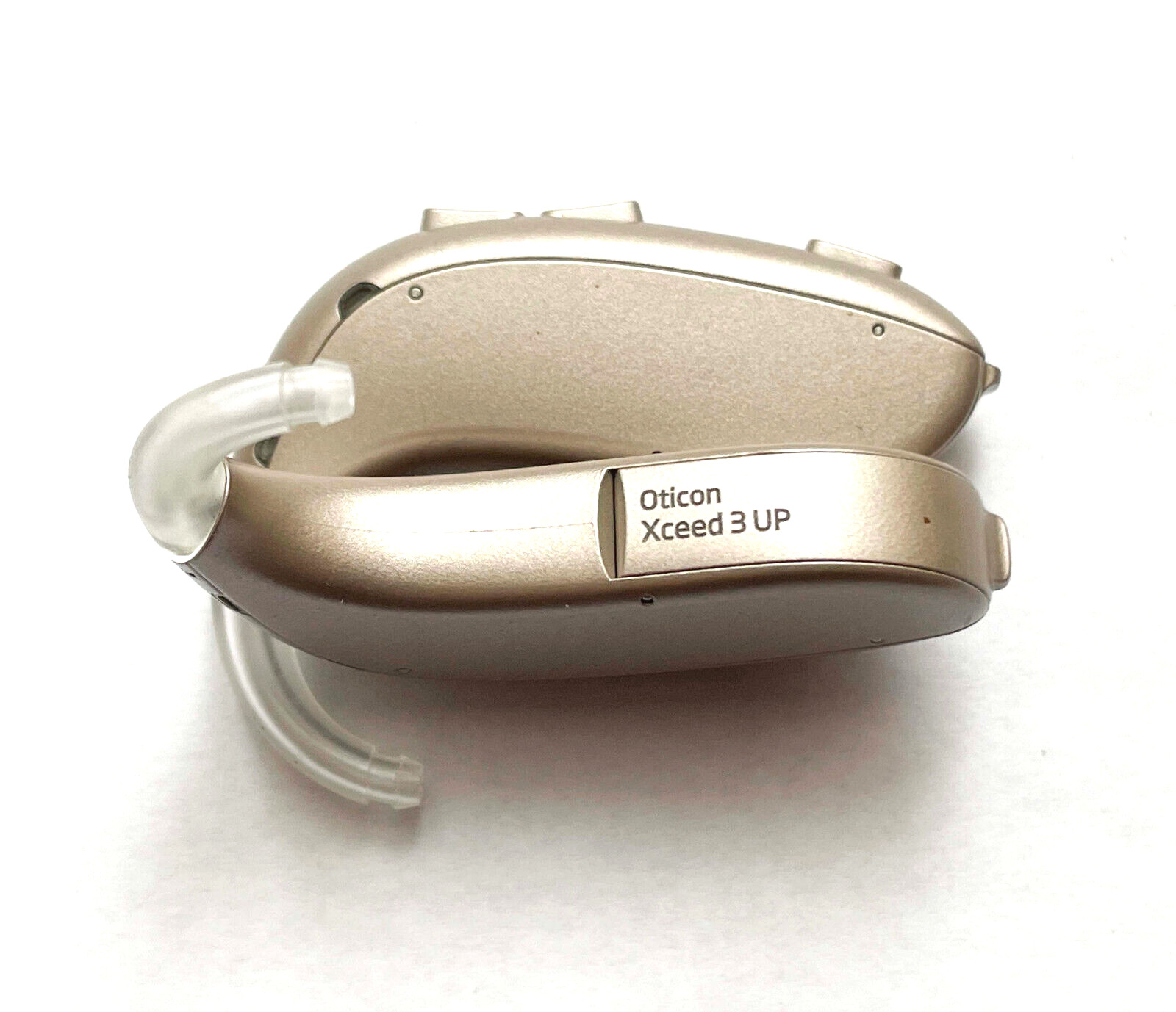 Used, Pair of Oticon Xceed 3UP behind the ear BTE Beige color – USA Shipping
