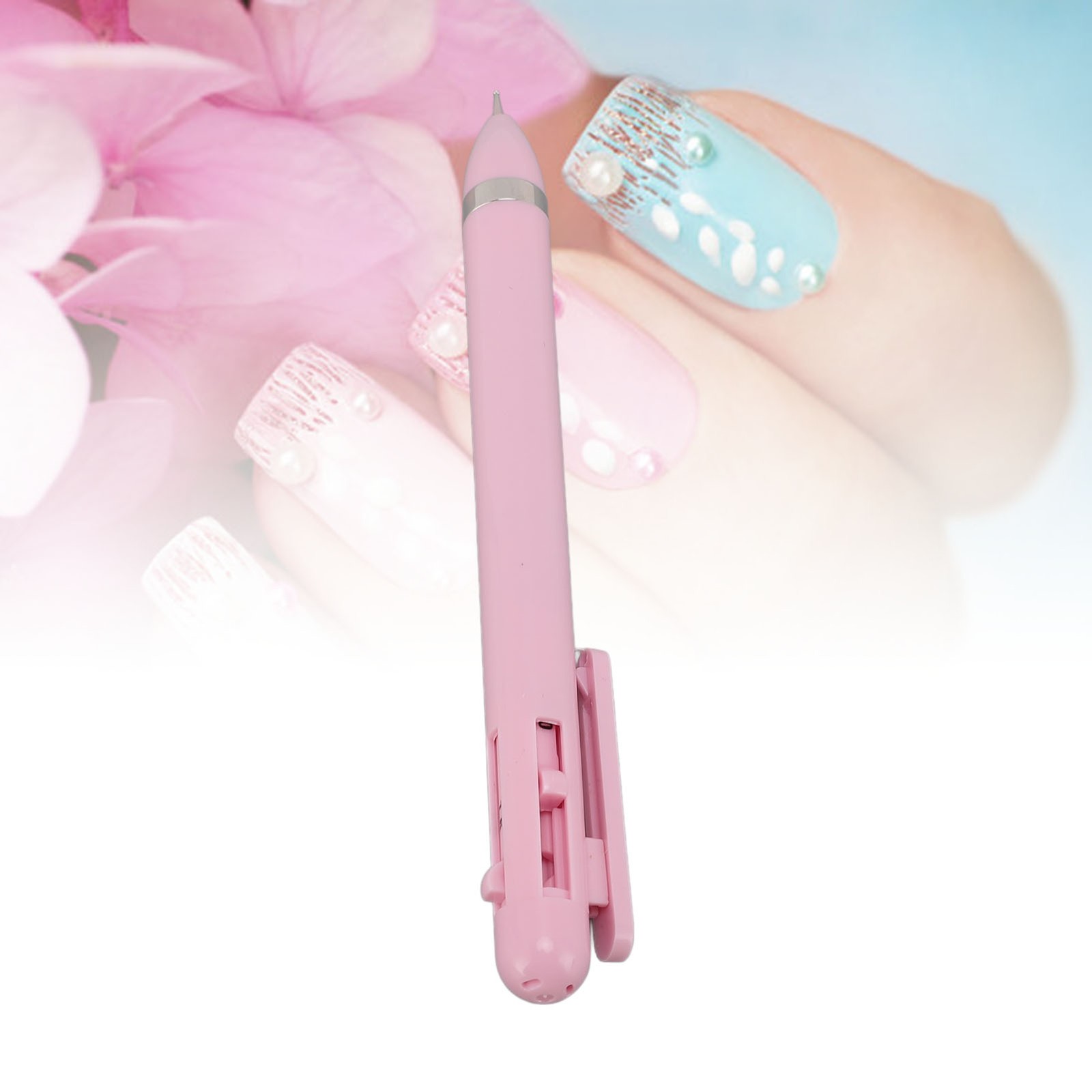 4-in-1 Nail Art Dotting Pen Manicure Tool For Personal/Professional (Pink)