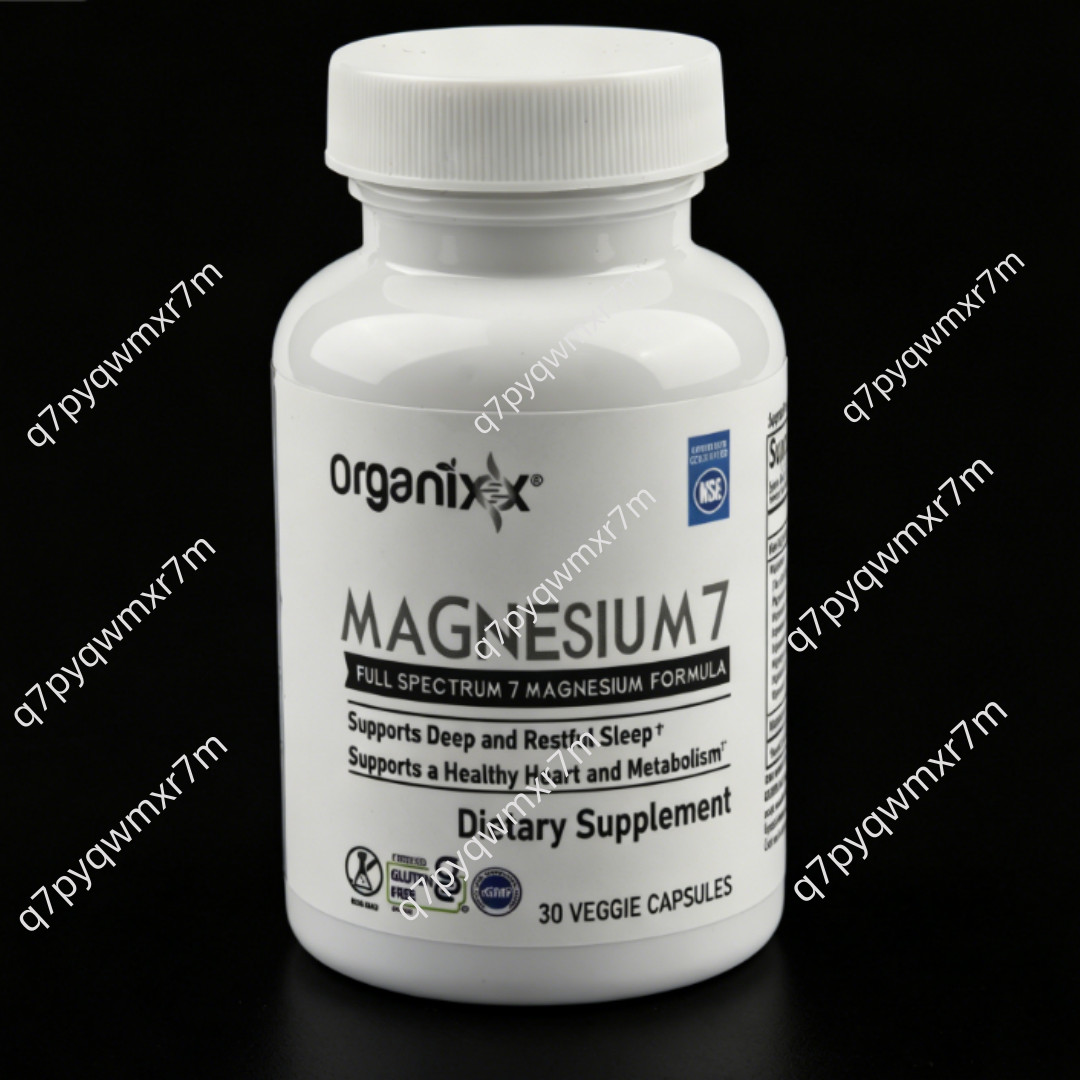(1-3 Bottles) Organixx Magnesium 7 Supplement, Natural Sleep Support Capsules