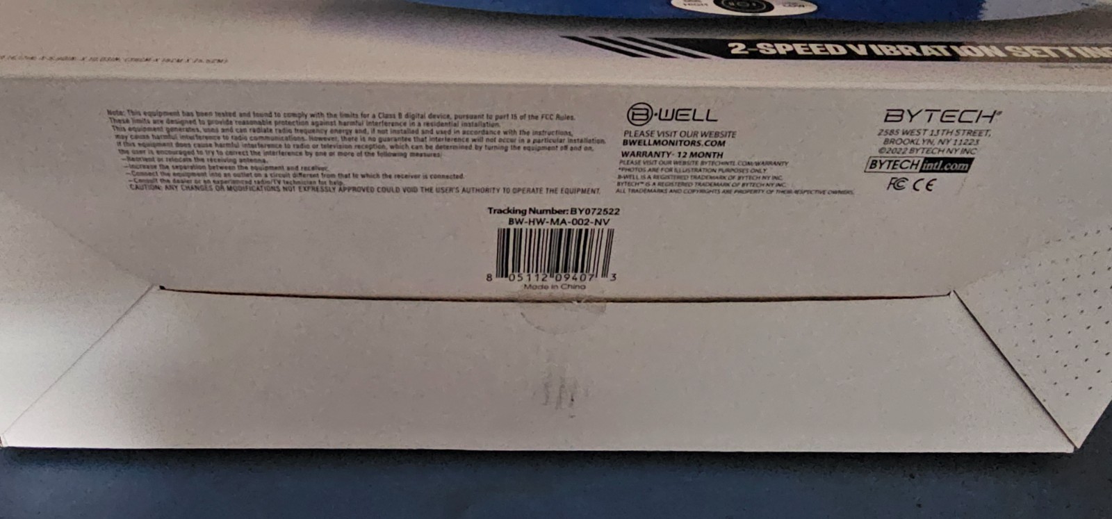 B-WELL FOOT MASSAGE PILLOW (2-SPEED/BATTERY OPERATED) – NEW IN OPENED BOX