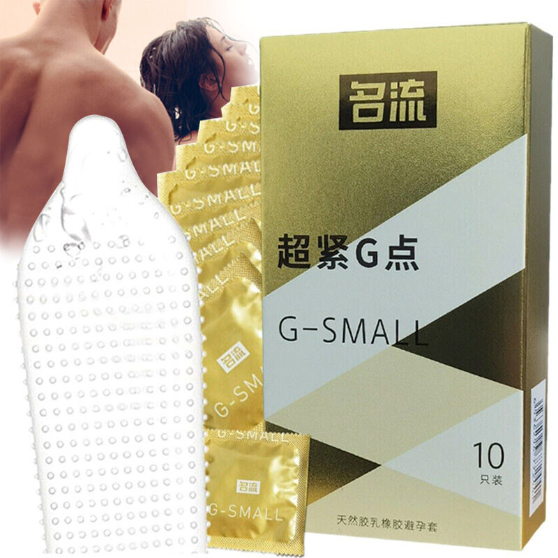 50PCS Small Size Tight Condoms Ultra Thin Latex Condom Men Products 45MM Spike