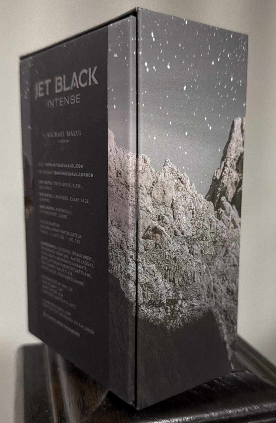 Jet Black Intense by Michael Malul Eau De Parfum Spray 3.4 oz -100ml For Men New