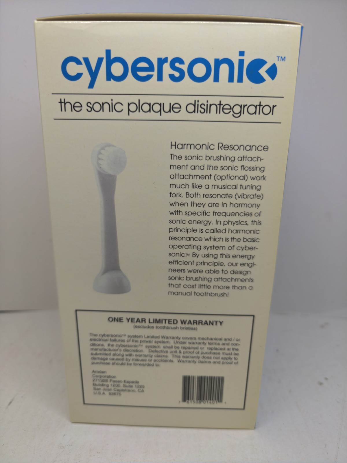 Cybersonic Classic Toothbrush Complete Sonic Oral Care System Model #A104