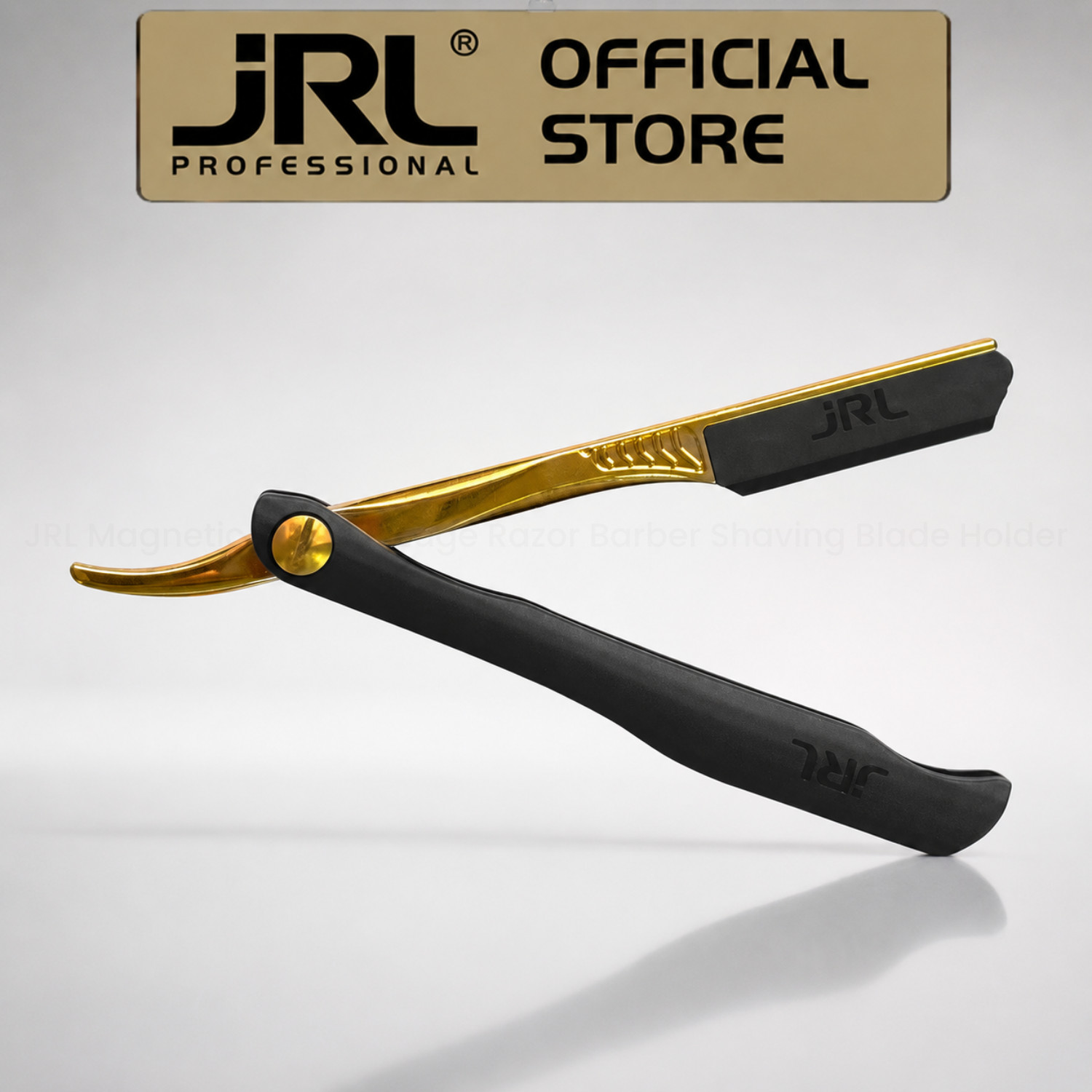 JRL Black Magnetic Straight Edge Razor