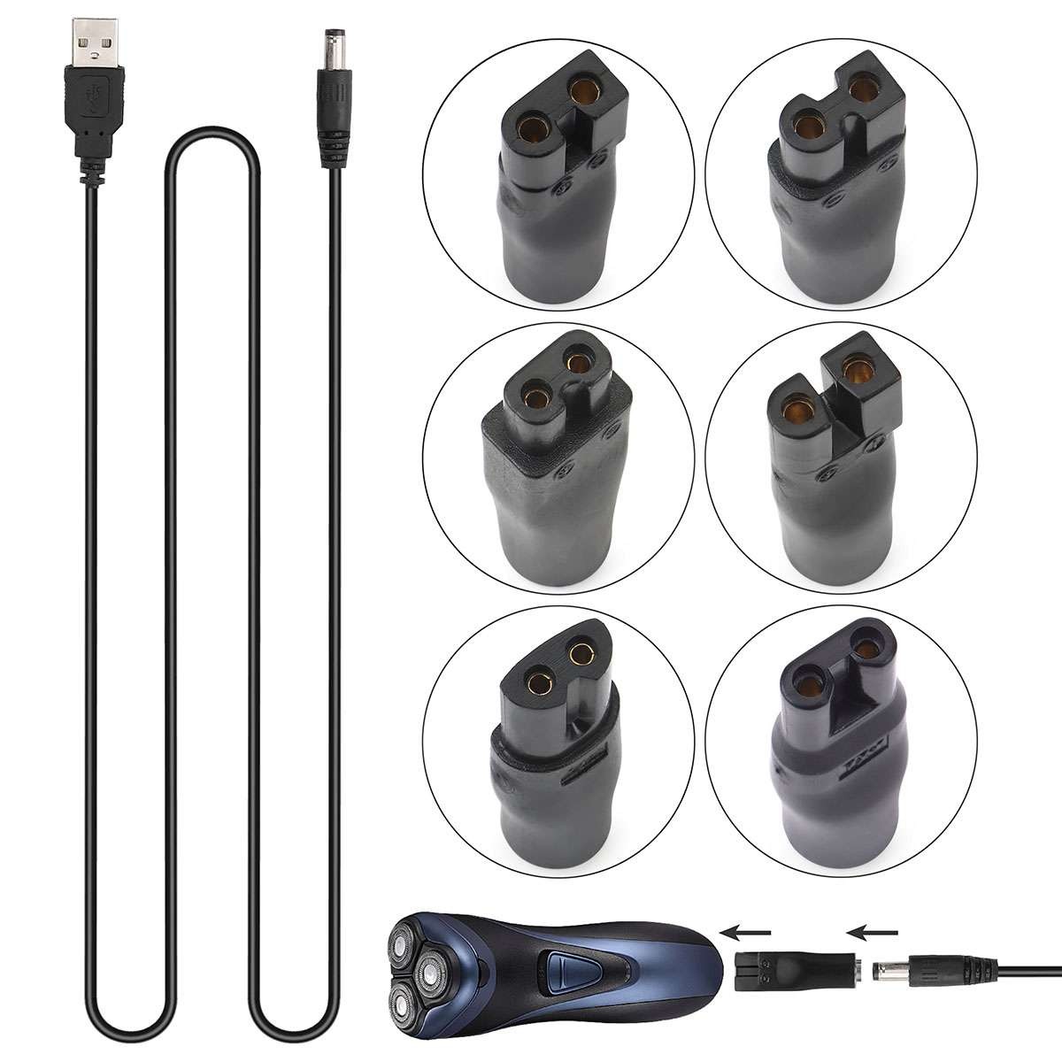 USB Charging Plug Cable Shavers Charger Wire Hair Clippers Charger Power Cord
