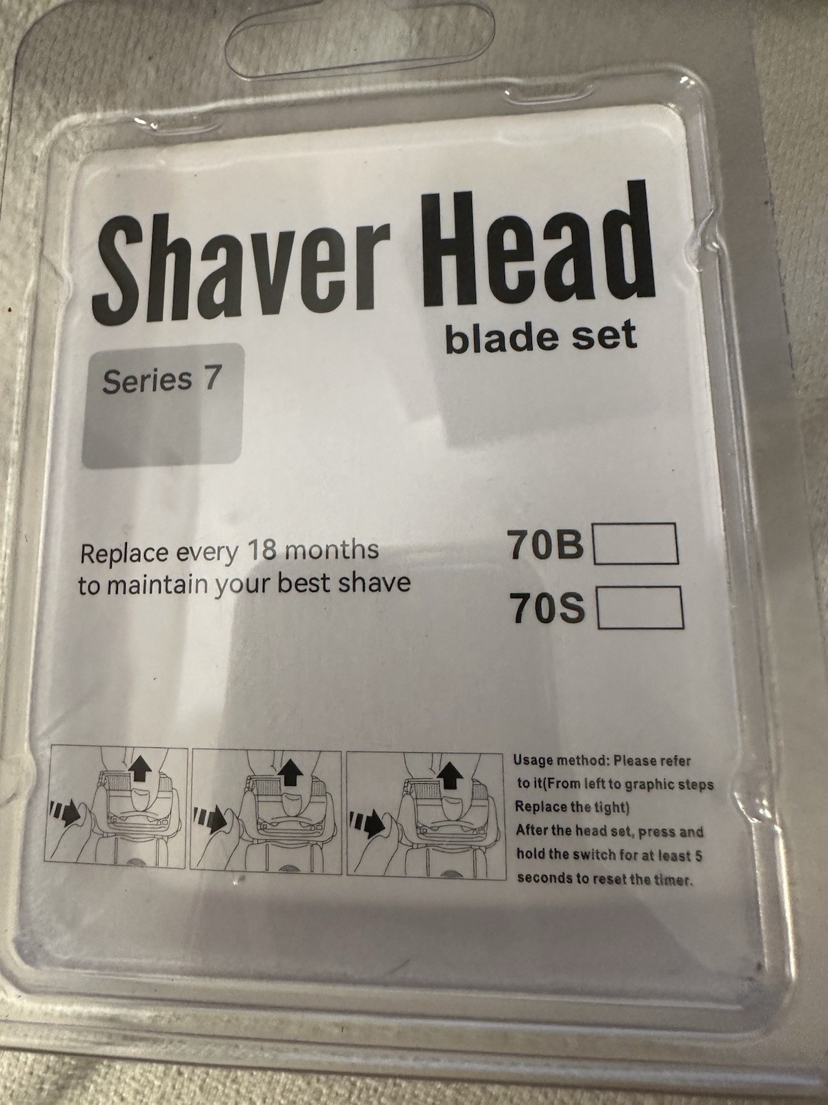 70S replacement head series 7 for Braun 720,750CC 760CC 790CC 9565