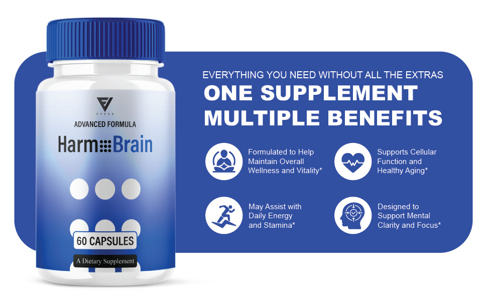 (5 Pack) Harmo Brain Focus Supplement, HarmoBrain Support (300 Capsules)